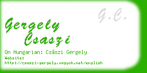 gergely csaszi business card